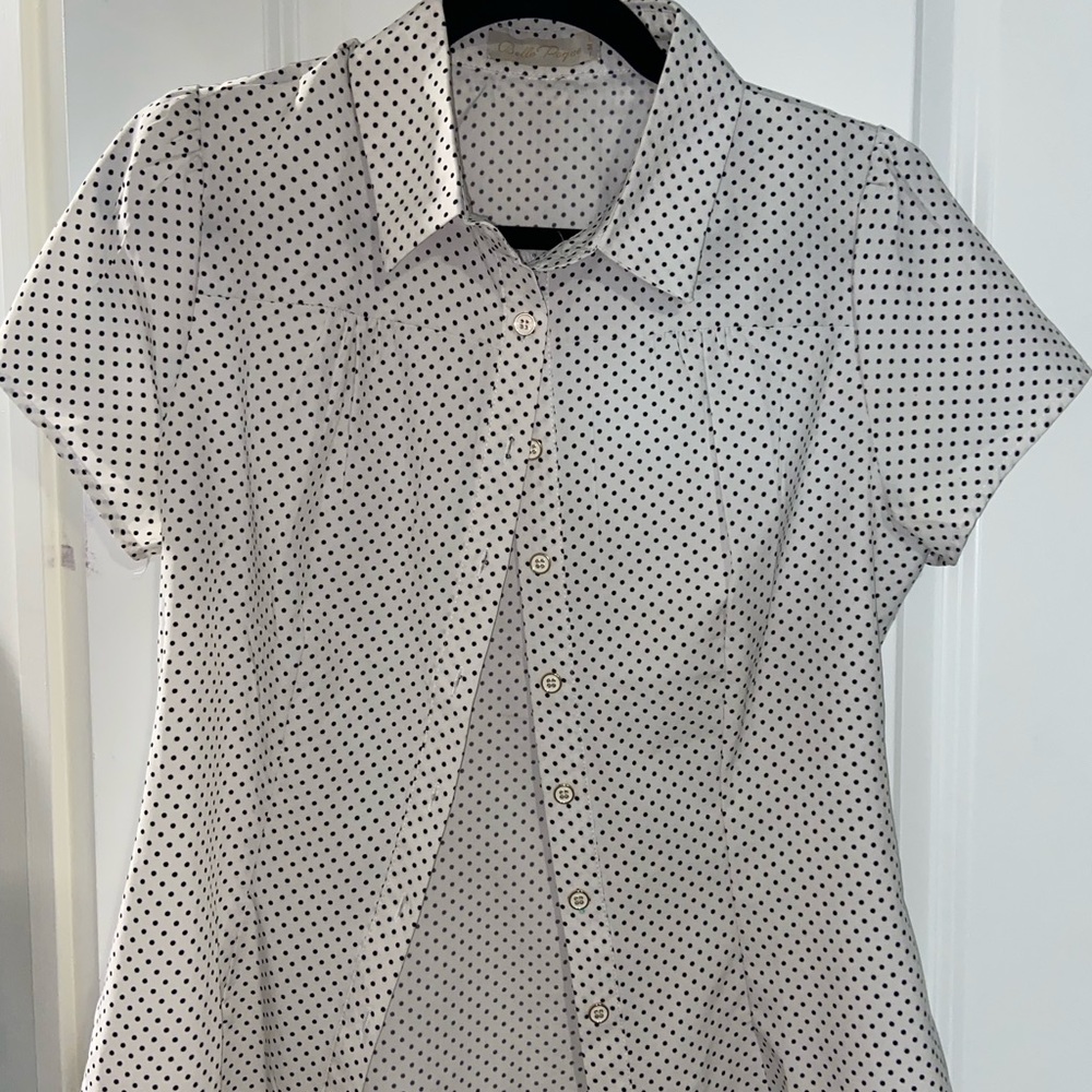 Polka dot Collar shirt M
